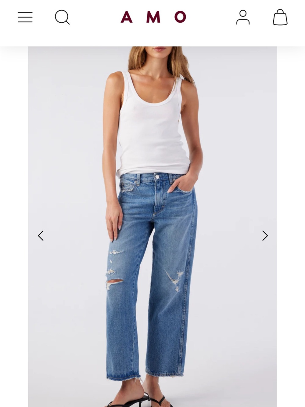 AMO Women's Light Blue Billie jeans in my love wash 27